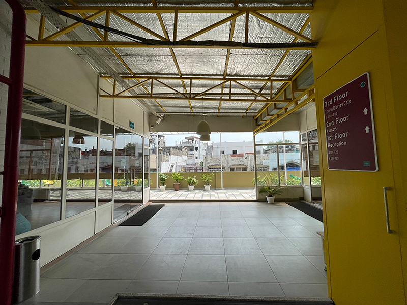 ホテルのテラス