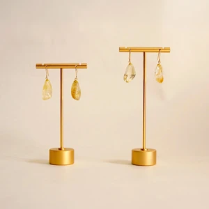 シトリン ドロップピアス